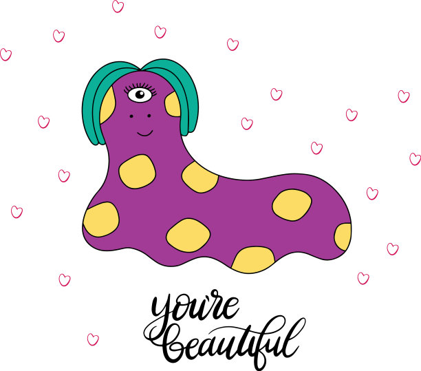 搞笑题字怪物图片下载