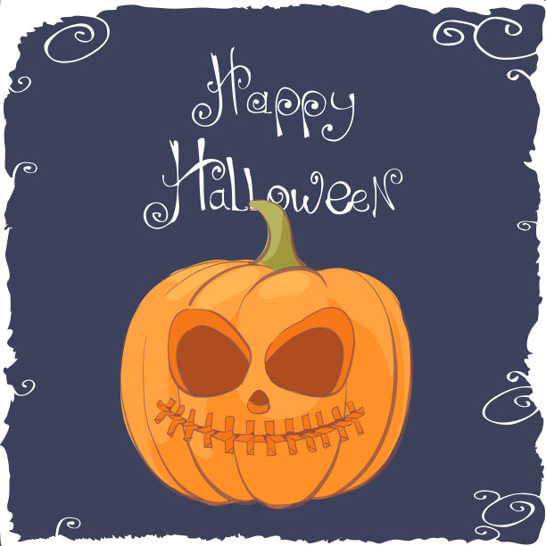 万圣节的可怕南瓜脸图片下载