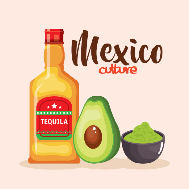 墨西哥龙舌兰和鳄梨酱图片下载