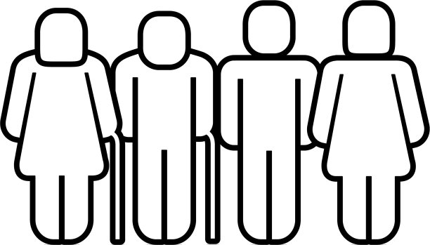 家庭人物剪影图标图片下载