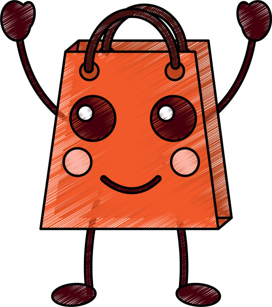 购物袋性格卡哇伊风格图片下载