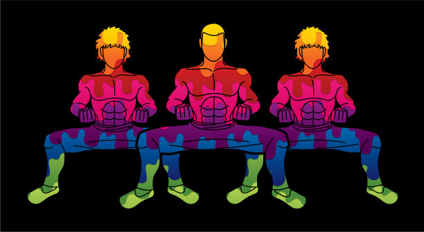 功夫战士功夫动作卡通图片下载