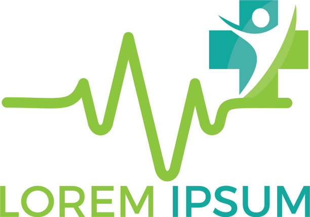 脉搏和跨健康标志设计图片下载