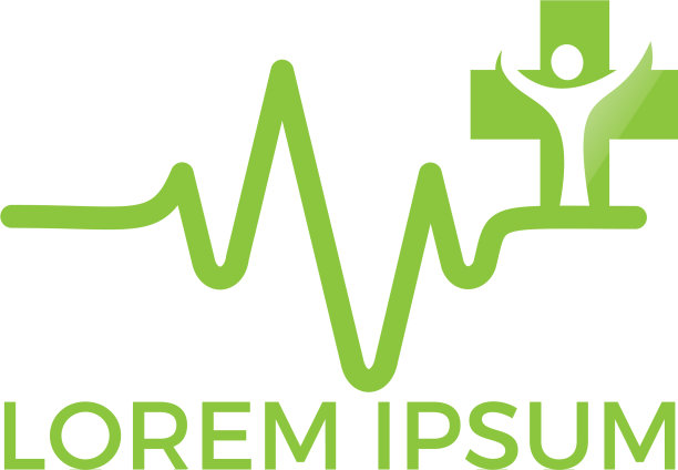 脉搏和跨健康标志设计图片下载