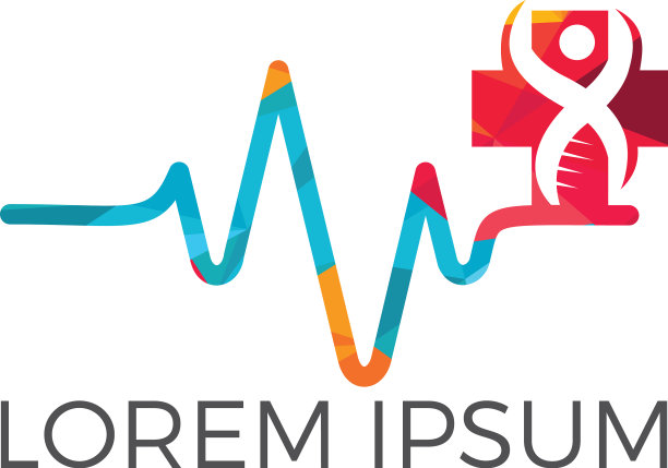 脉搏和跨健康标志设计图片下载