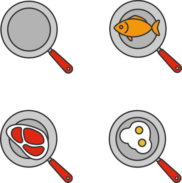 平底锅颜色图标设置图片下载
