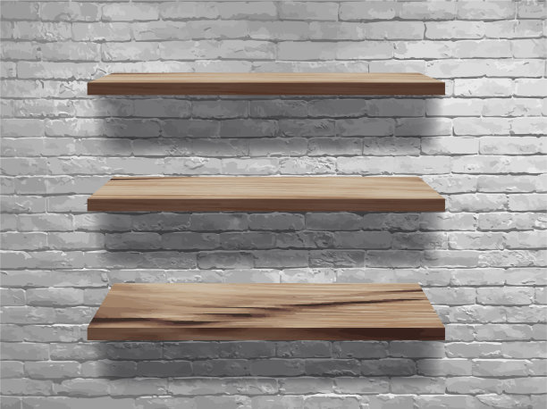 木架在白色砖墙阁楼工作空间图片下载