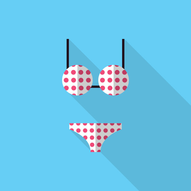 比基尼图标集大平面图标与风格图片下载