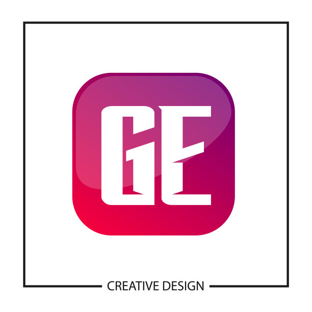 初始ge字母标识模板设计图片下载