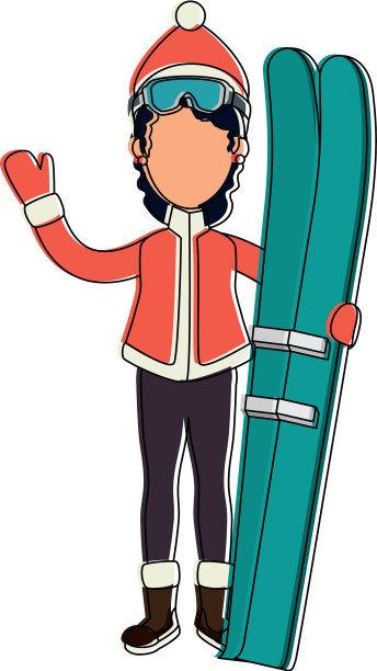 女子滑雪装备图片下载