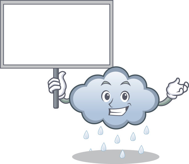 带板雨云人物卡通图片下载