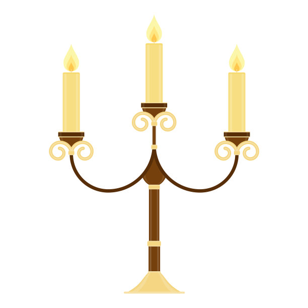 的枝状大烛台孤立图片下载