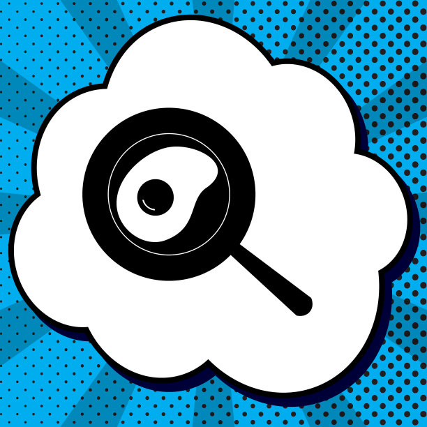 煎蛋卷图标，黑色图标，气泡图片下载