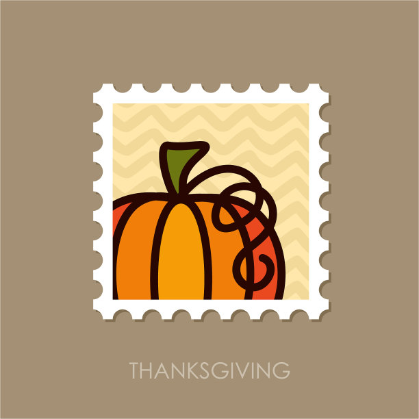南瓜邮票收获感恩节图片下载
