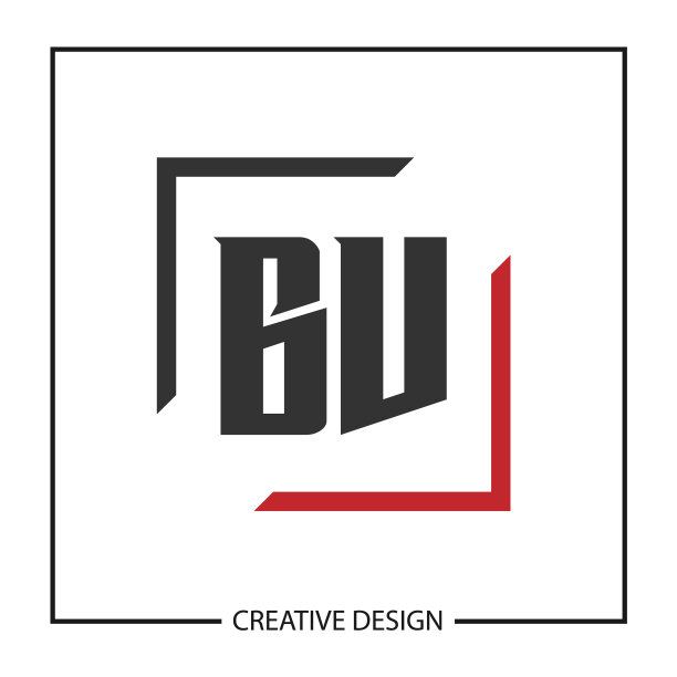首字母BV标志模板设计图片下载