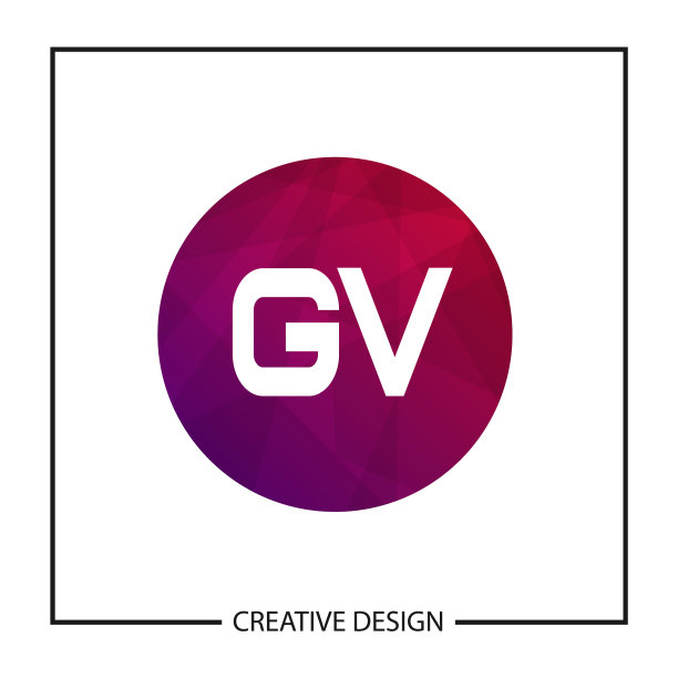 GV字母logo模板设计图片下载