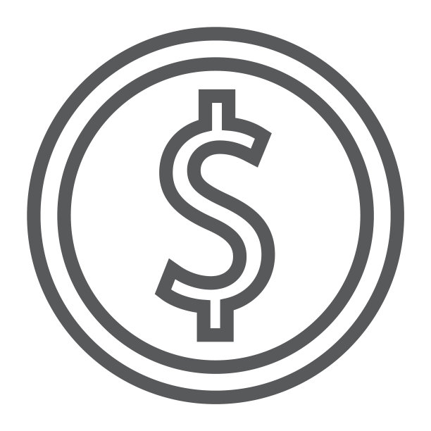 美元硬币金融银行线性图标图片下载