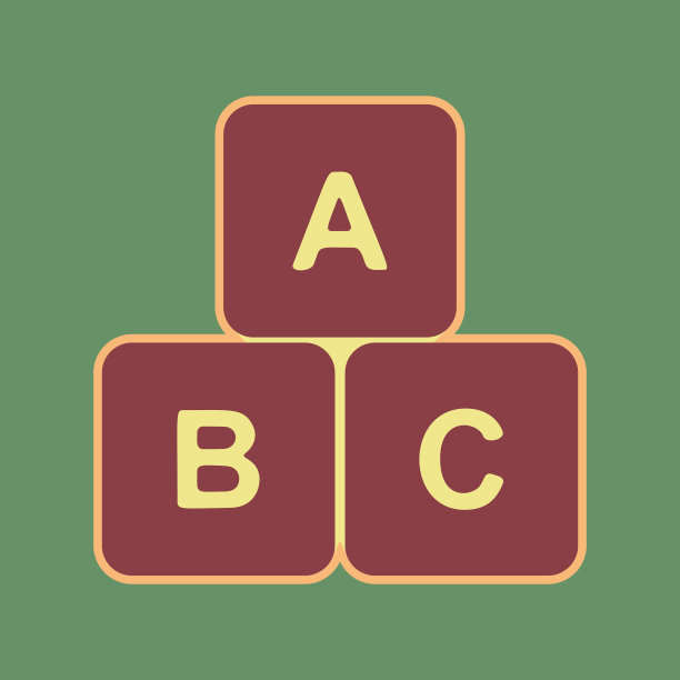 ABC立方体标志图片下载