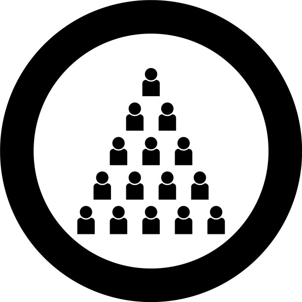 圆形人物金字塔黑色图标图片下载