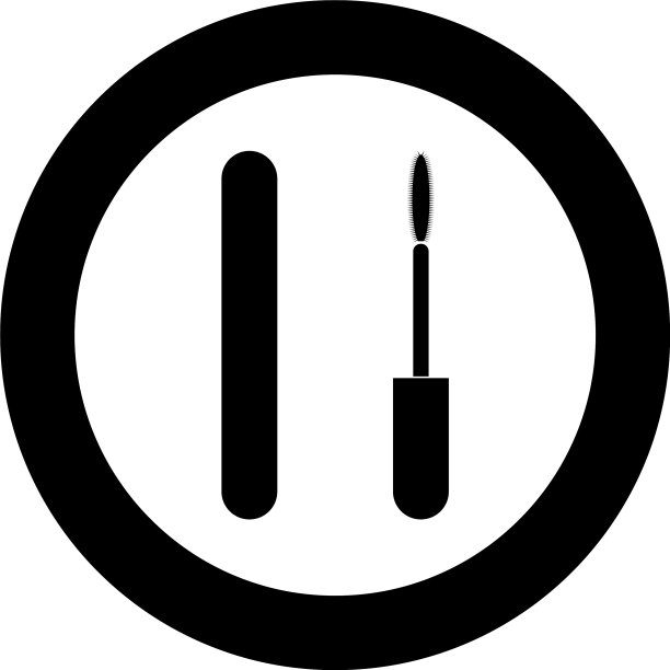 睫毛膏刷子眼睛睫毛膏黑色图标图片下载