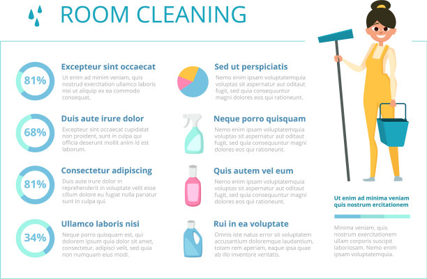 信息图设计模板的清洁服务图片下载