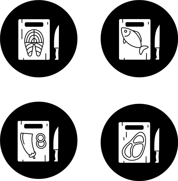 食物切割字形图标集图片下载