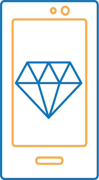 智能手机和钻石设计图片下载