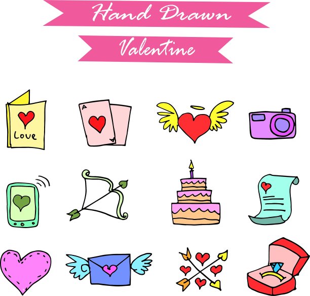 情人节元素的艺术图片下载