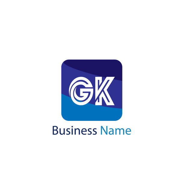 首字母GK标志模板设计图片下载