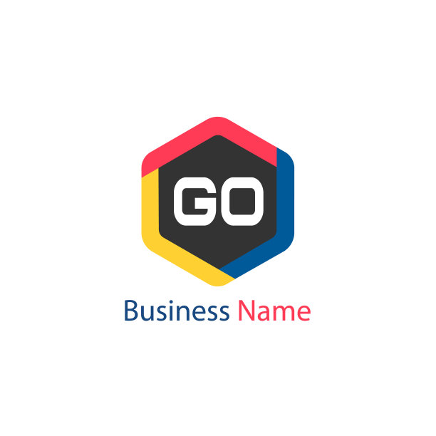 GO首字母标志设计模板图片下载