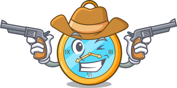 牛仔口袋古董表上的一个卡通图片下载