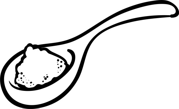 轮廓勺堆盐厨房图片下载