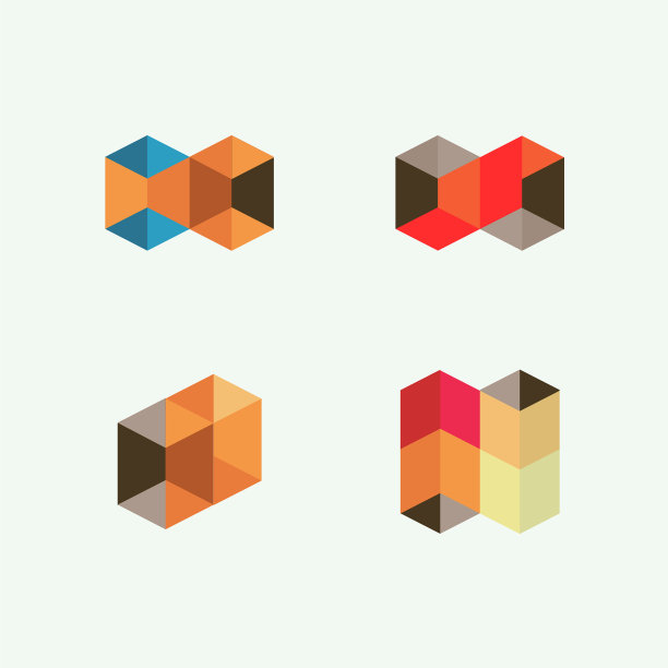 最小几何多色符号集的集合图片下载