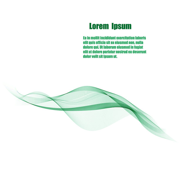 抽象的绿色背景与平滑的线条和图片下载