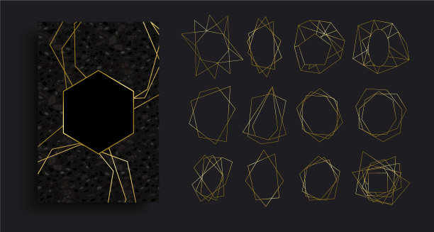 金色和黑色豪华卡背景收藏图片下载