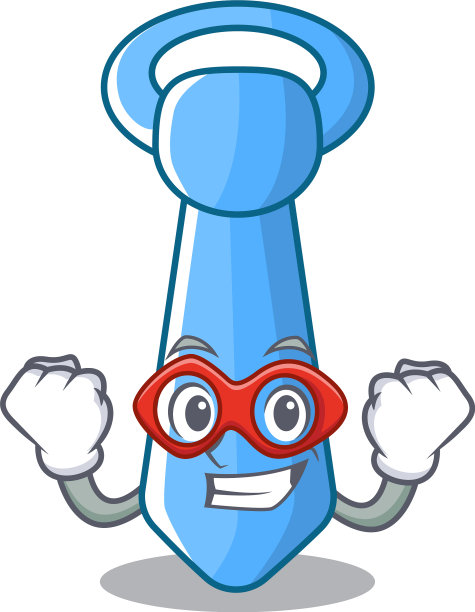 超级英雄男领带设计人物造型图片下载