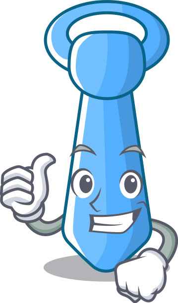 大拇指向上的男士领带设计字符型图片下载