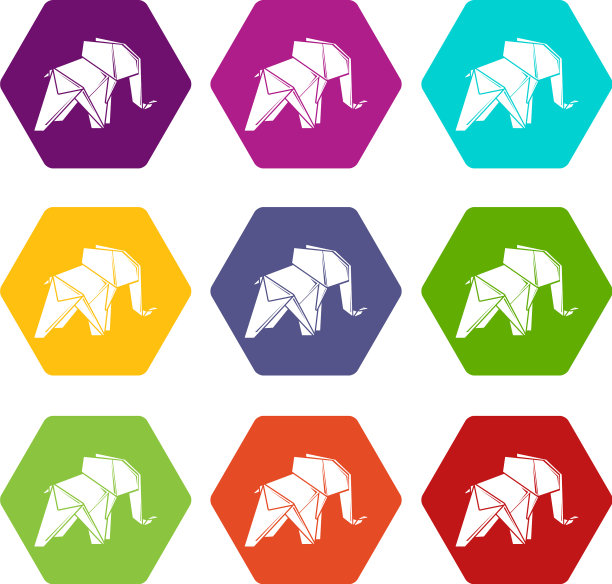 折纸大象图标9图片下载