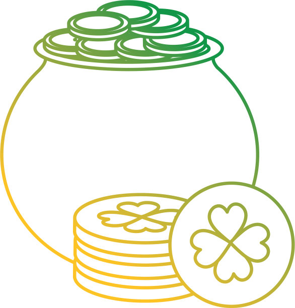 圣派翠克坩埚和金币图片下载