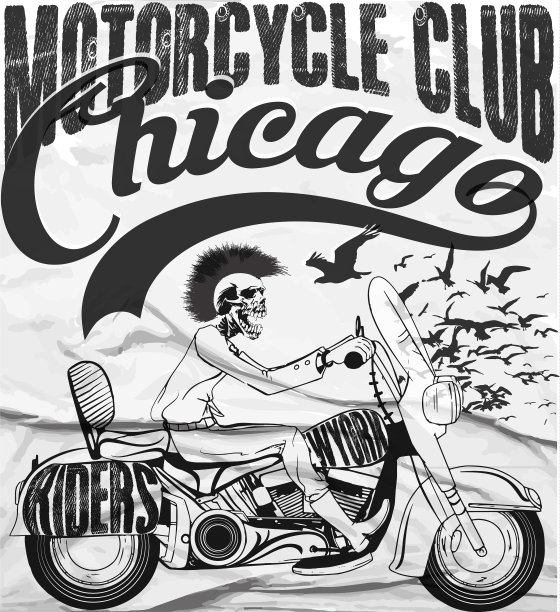 老式摩托车setskull骑手摩托车t恤图片下载