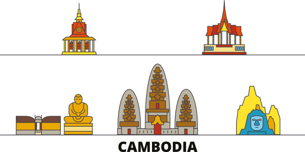 柬埔寨平地标图片下载