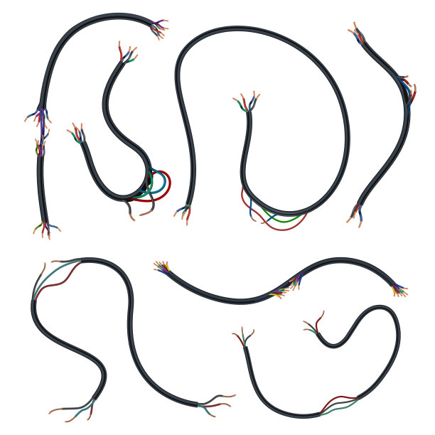 损坏的铜线和电线图片下载