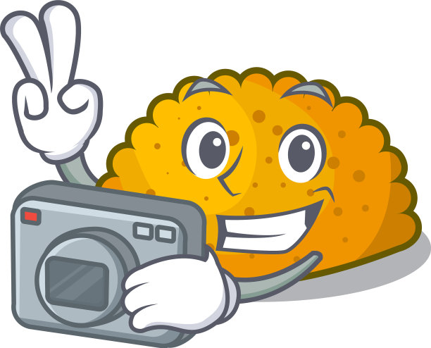 摄影师在吉祥物身上炸了肉饼图片下载