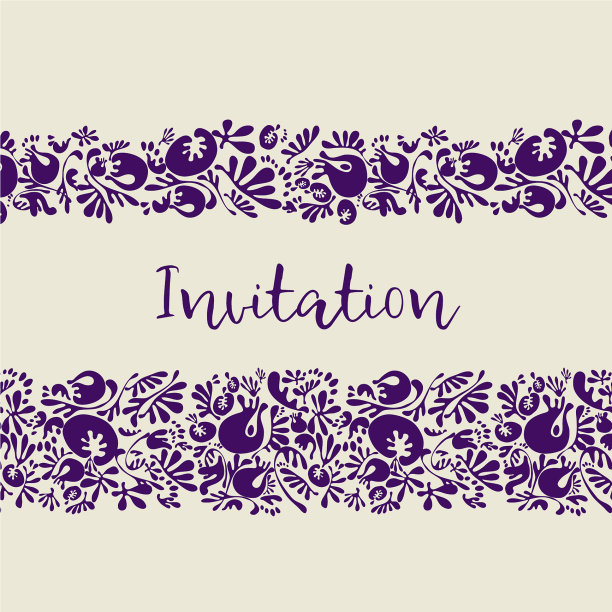 平滑曲线风格的热带花边缘图片下载