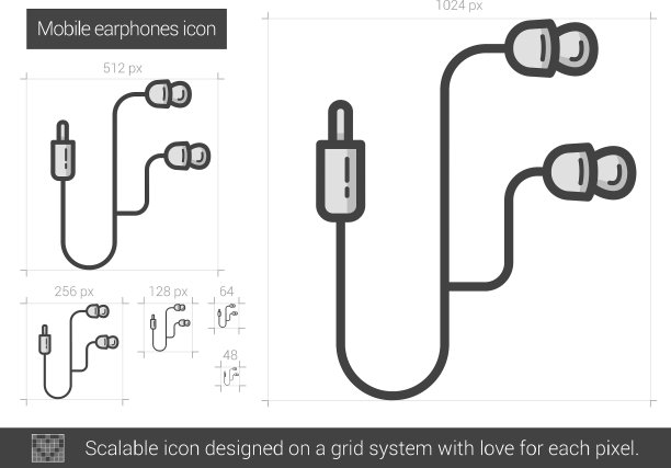 移动耳机线图标图片下载