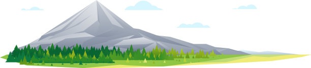 高山在森林中自然景观孤立图片下载
