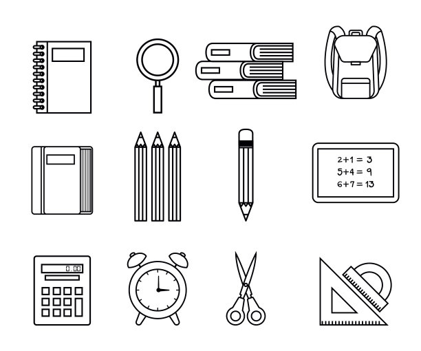 回到学校设置图标图纸图片下载
