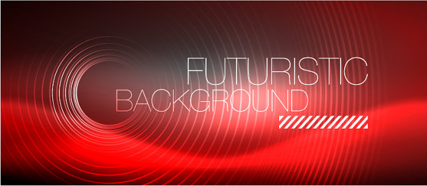 霓虹灯圈抽象背景闪亮的线条图片下载