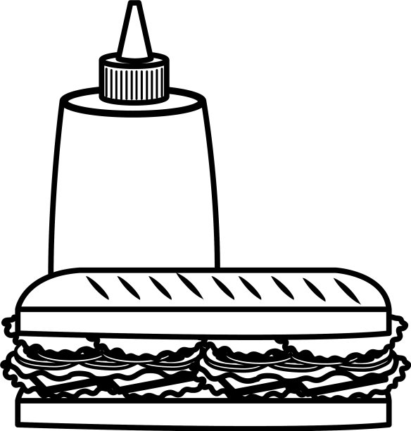 美味的沙司三明治图片下载