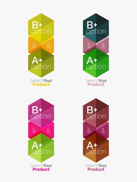 几何纸商业信息图布局图片下载